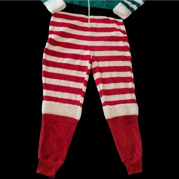 Derek Heart Holiday Elf fleece onesie.  Size small - Picture 2 of 9
